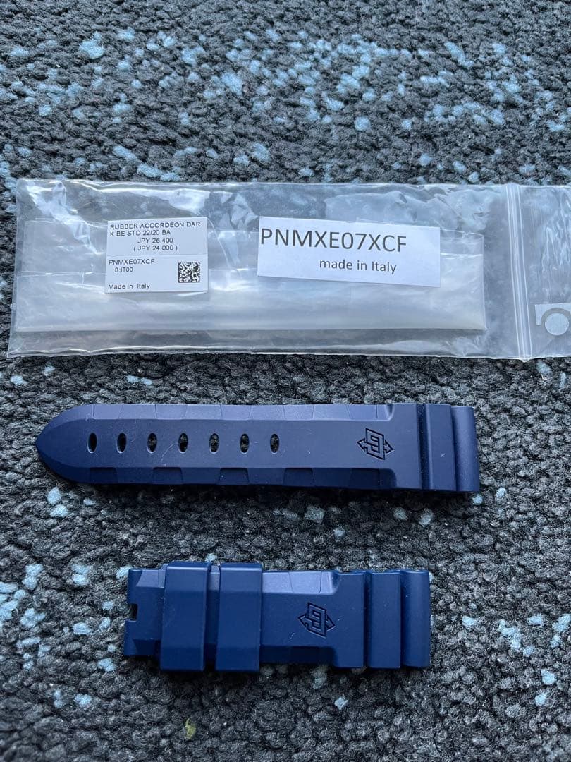 パネライ 純正 ラバーバンド ネイビー 22/20㎜