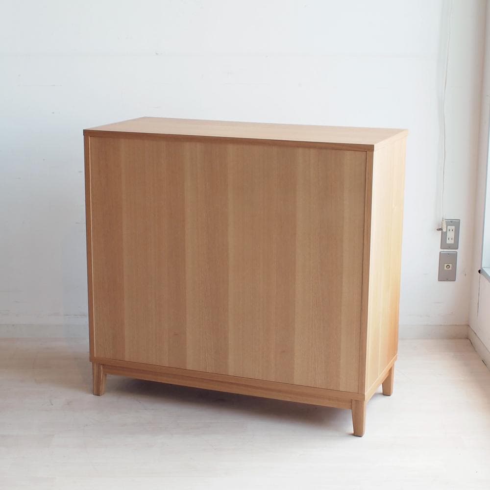 廃盤品 無印良品/MUJI タモ材 4段チェスト ナチュラル