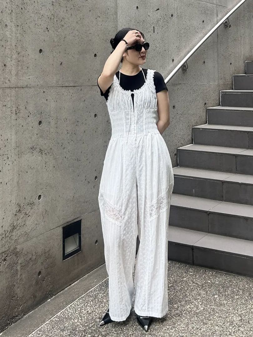 【未使用】PRANK PROJECT 完売品　コットンレースジャンプスーツ　38