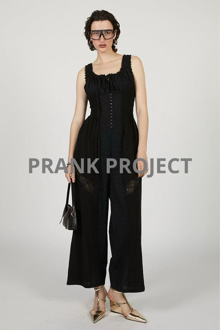 【未使用】PRANK PROJECT 完売品　コットンレースジャンプスーツ　38