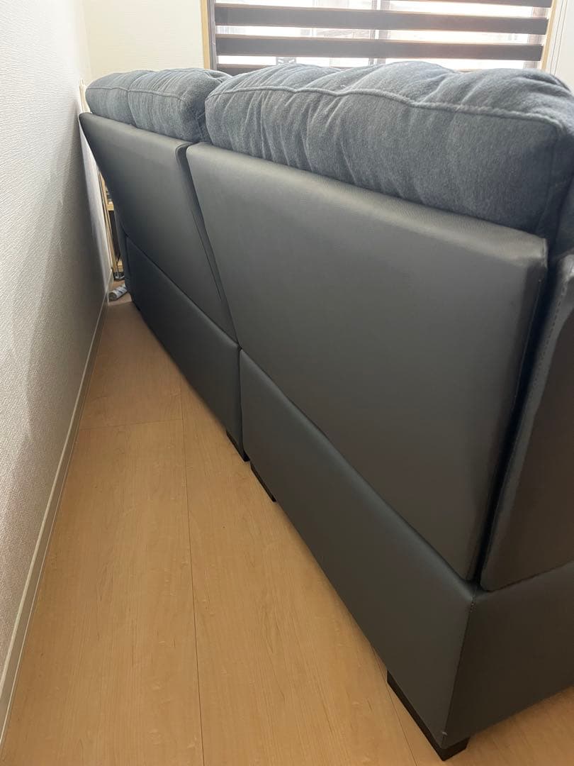 【引取り限定】ニトリ　L字型ソファ 2布張り　カウチソファー