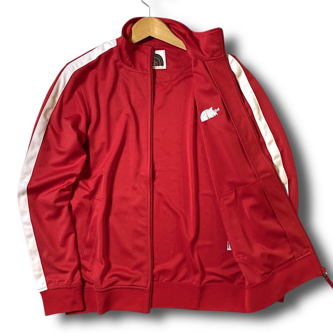 L ノースフェイス サイドライン ジップアップ トラックジャケット ジャージ 赤