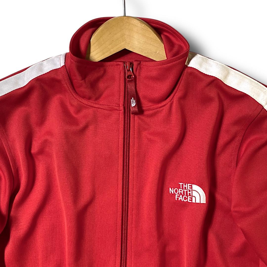 L ノースフェイス サイドライン ジップアップ トラックジャケット ジャージ 赤