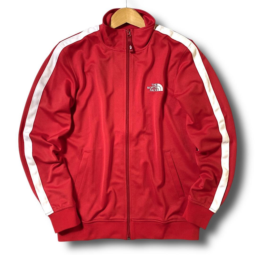 L ノースフェイス サイドライン ジップアップ トラックジャケット ジャージ 赤