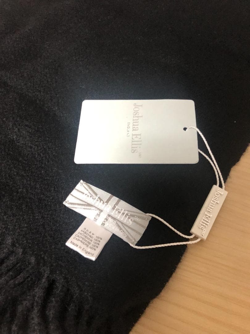 新品 Joshua Ellis ブラック 黒 マフラー ストール カシミヤ