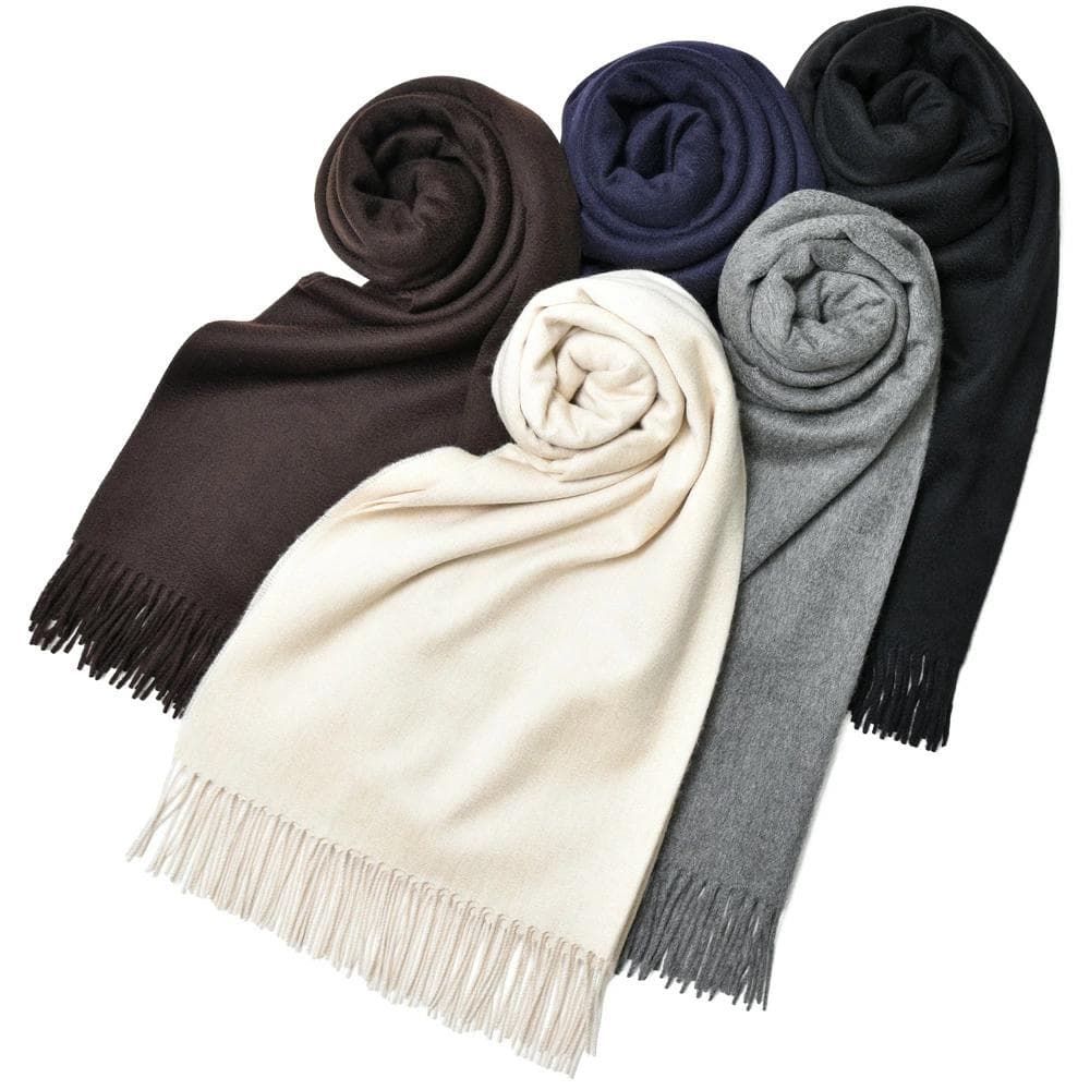 新品 Joshua Ellis ブラック 黒 マフラー ストール カシミヤ