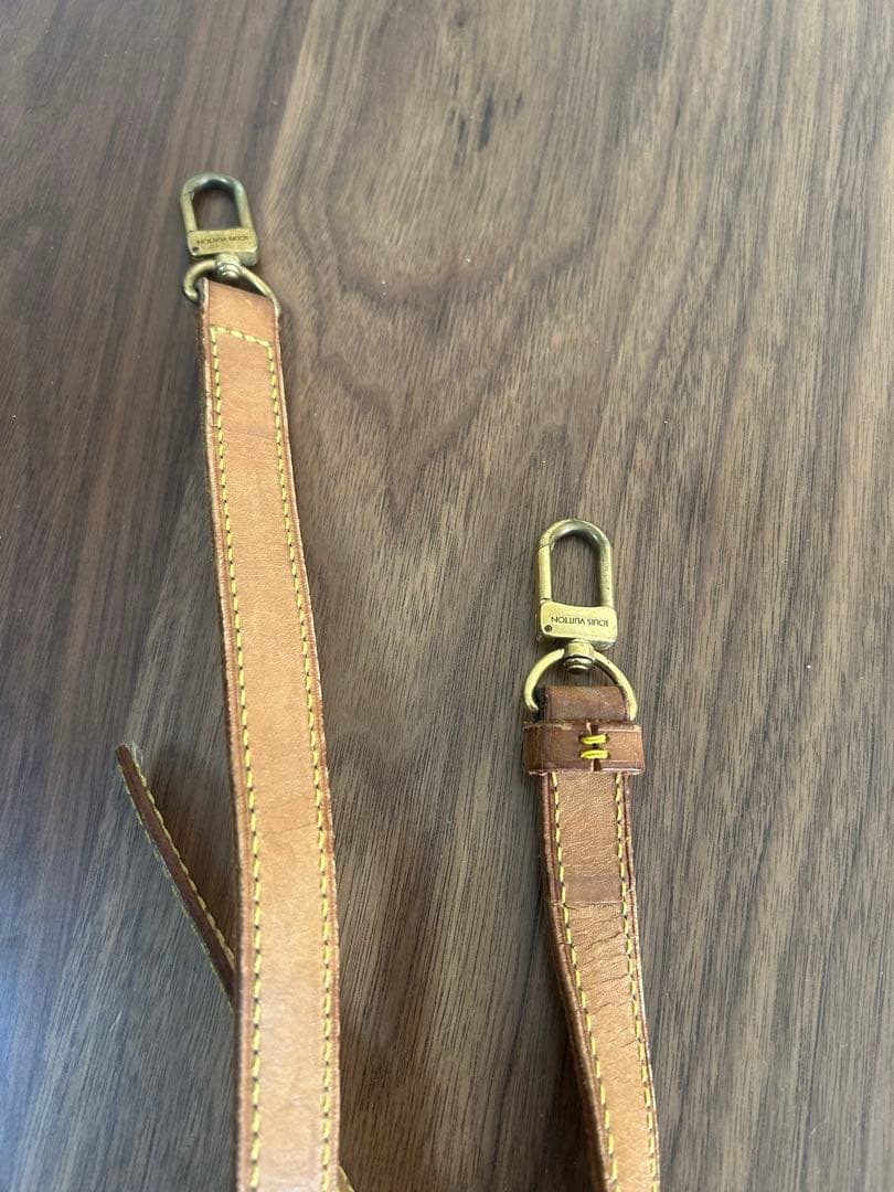 ルイヴィトン　ヌメ革　ショルダーストラップ　ロゴ入り　純正