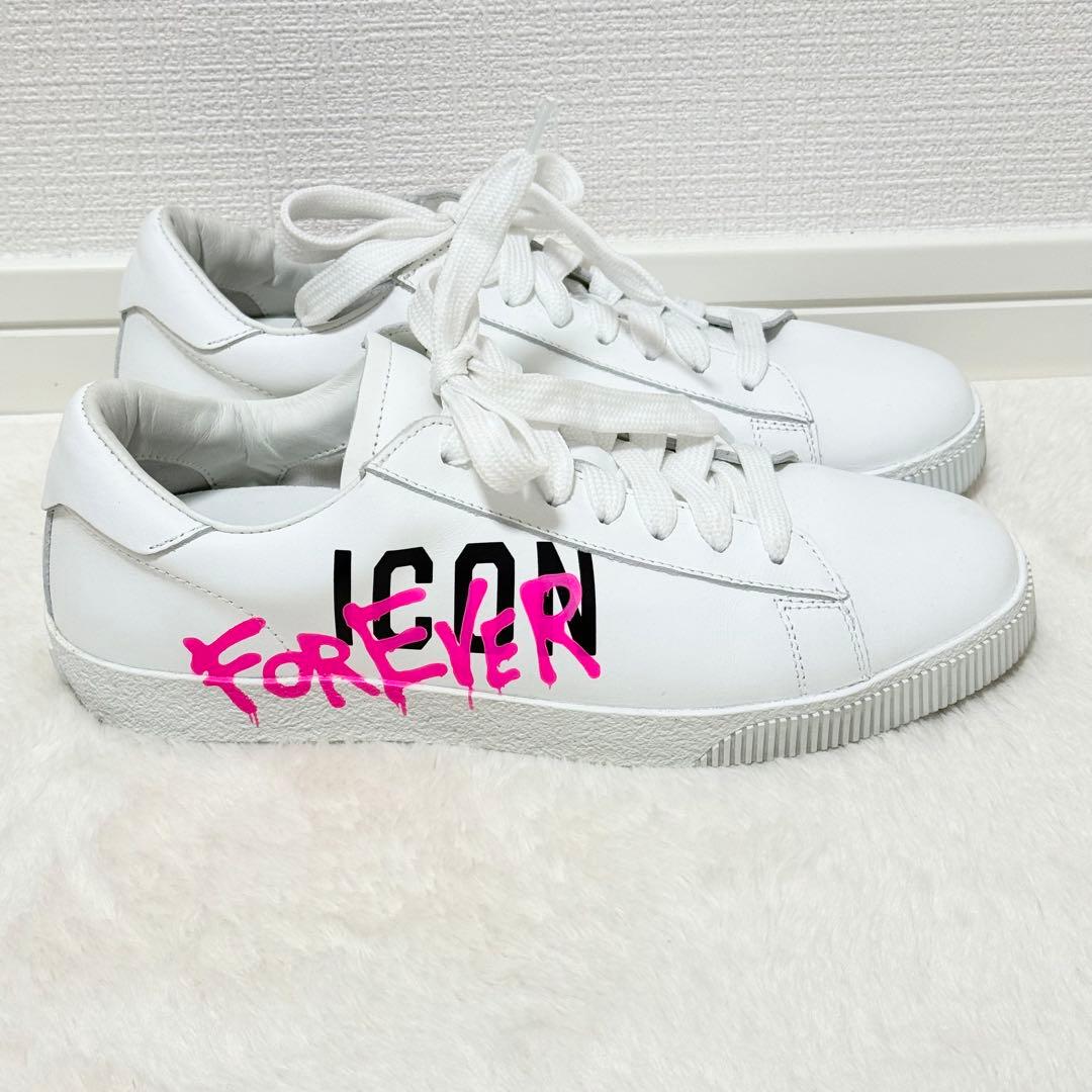 ディースクエアード スニーカー ICON FOREVER レディース 38 白