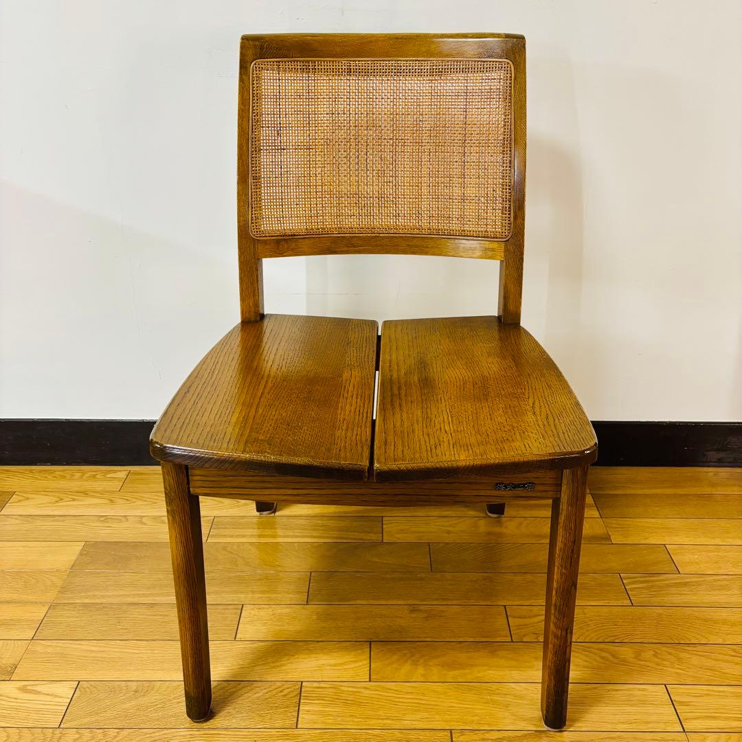 No2 浜本工芸　シングルチェア　ダイニングチェア　ラタン　送料込み