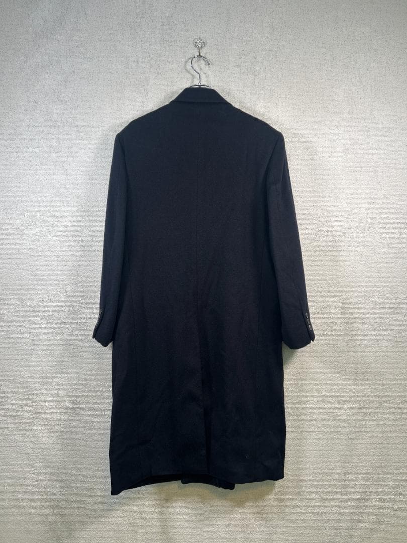 LANVIN ウール ダブルロングコート ネイビー XL相当