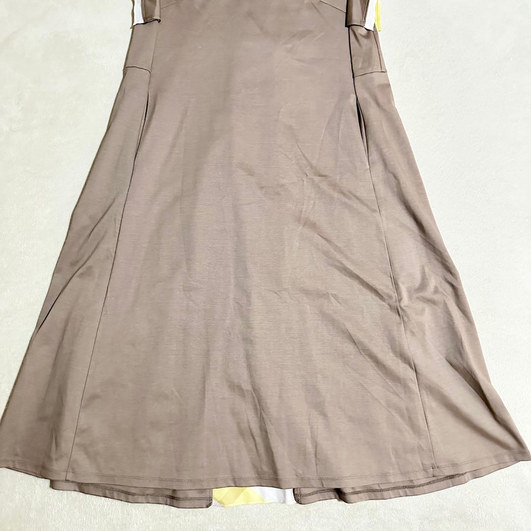 極美品 ブルーレーベルクレストブリッジ 半袖 ロングワンピース CB ベージュ