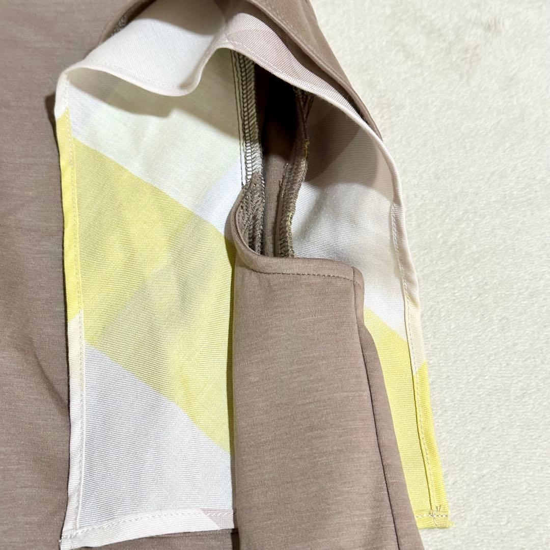 極美品 ブルーレーベルクレストブリッジ 半袖 ロングワンピース CB ベージュ