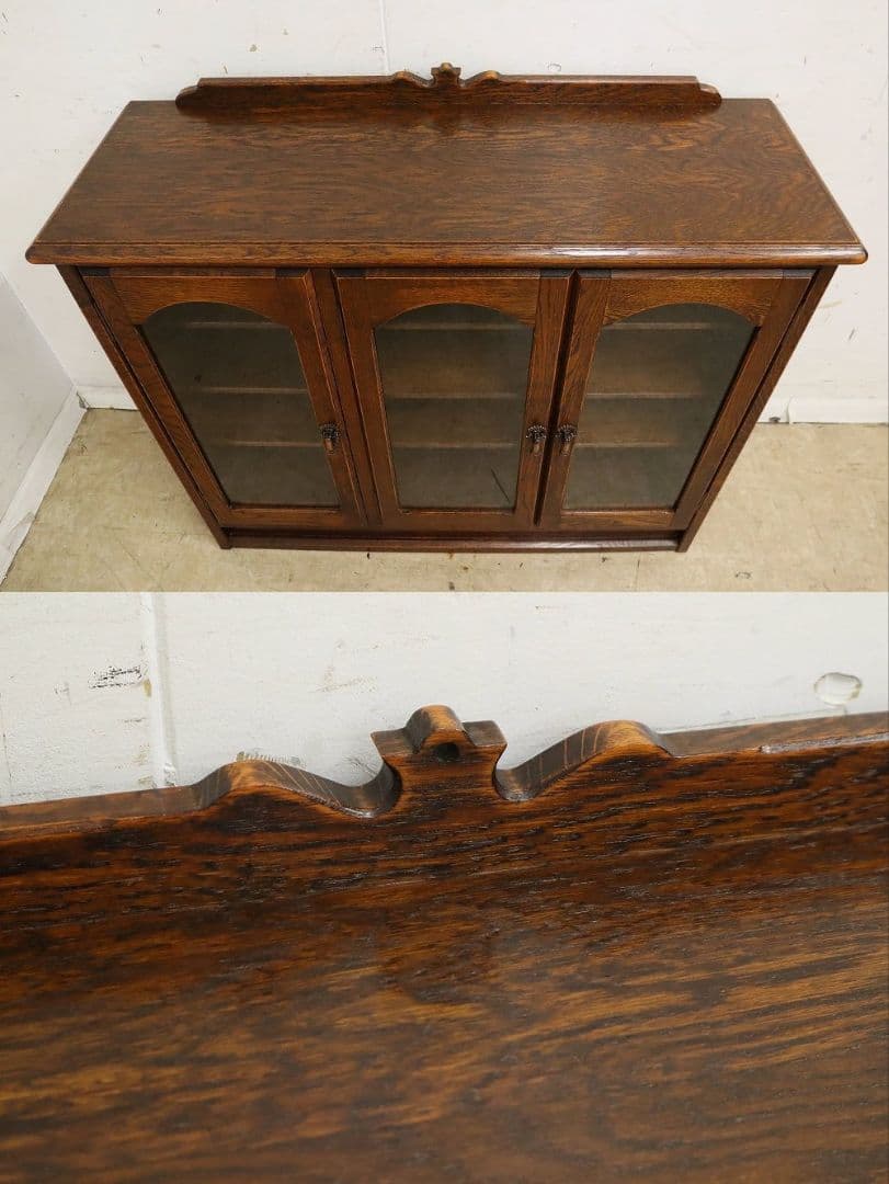 高級 三越家具【ブルージュ】オーク材 サイドボード・キャビネット・飾り棚