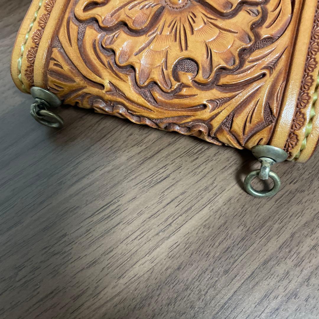 大和工房　カービング　ミニ財布　名刺入れ　未使用に近い