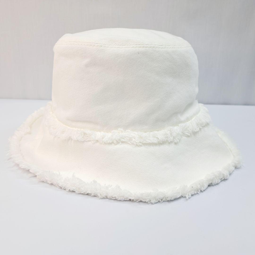 miumiu ミュウミュウ バケットハット コットン S ホワイト