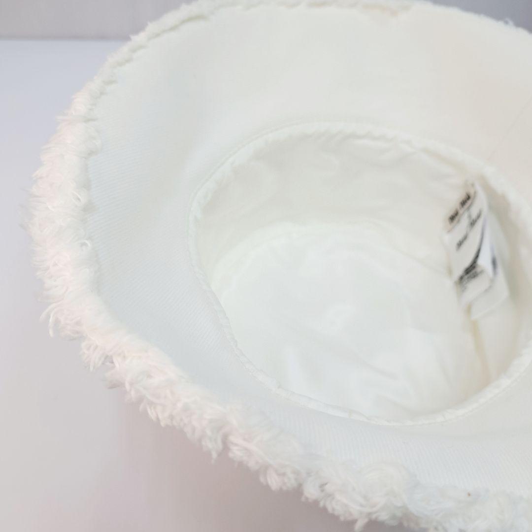 miumiu ミュウミュウ バケットハット コットン S ホワイト