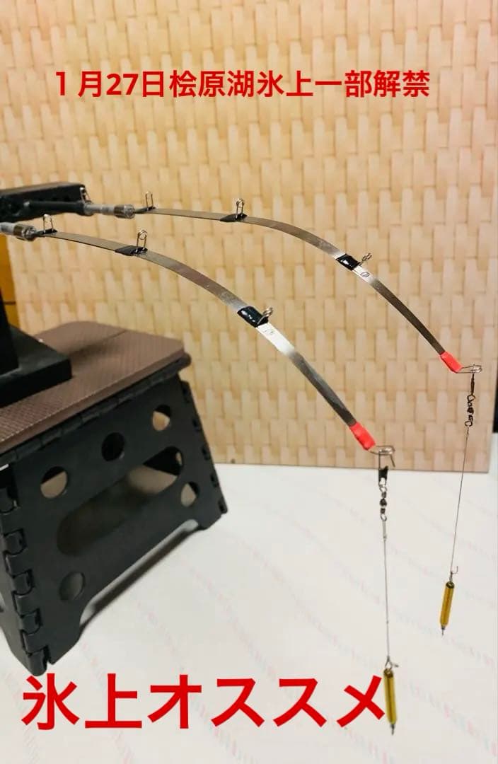 オススメ　氷上ワカサギ釣り　ステンレス穂先　２本　　253ミリ