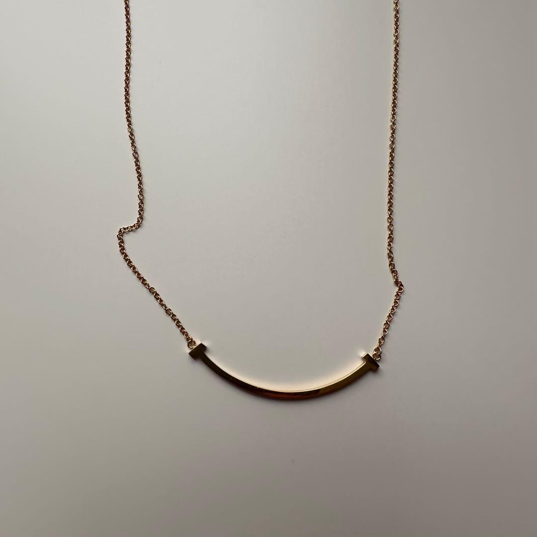 Tiffany Tスマイルペンダント ローズゴールド スモール