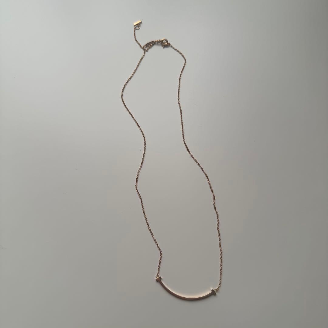 Tiffany Tスマイルペンダント ローズゴールド スモール