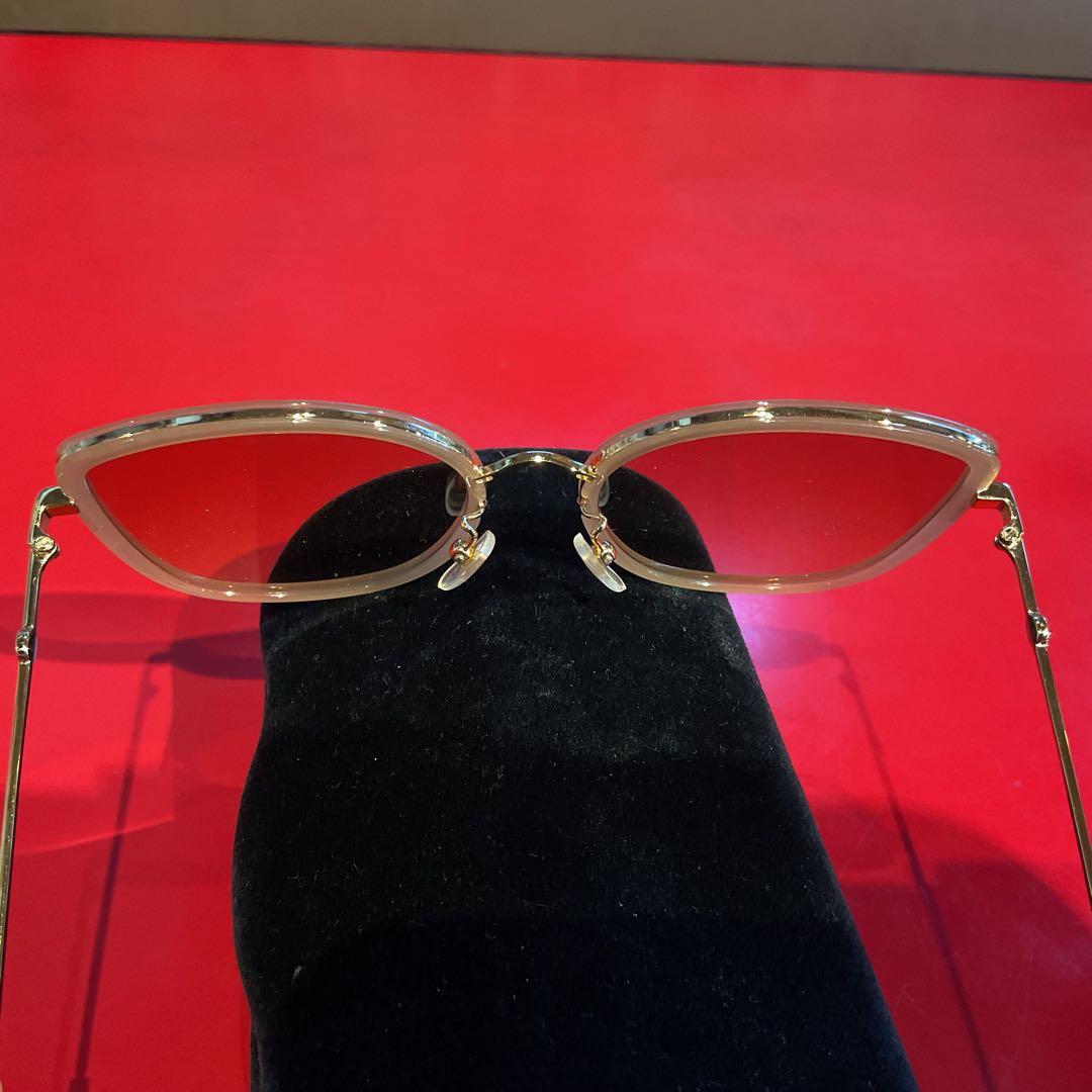 【クリスマスセール】★極美品★GUCCI ベージュ スクエア サングラス