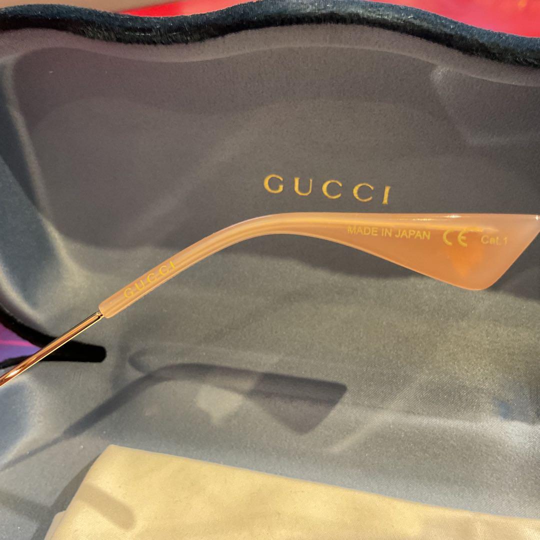 【クリスマスセール】★極美品★GUCCI ベージュ スクエア サングラス