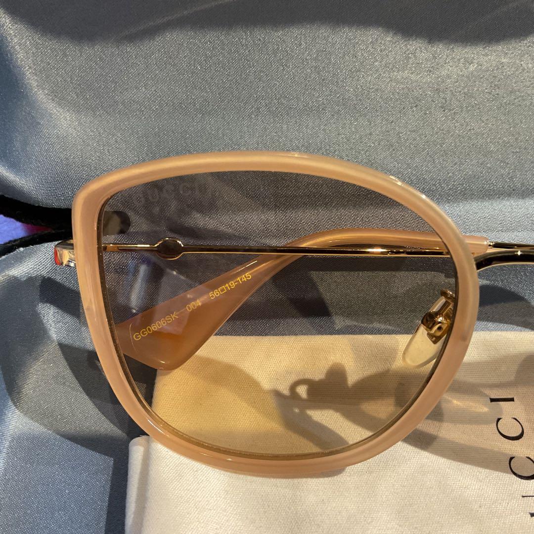 【クリスマスセール】★極美品★GUCCI ベージュ スクエア サングラス