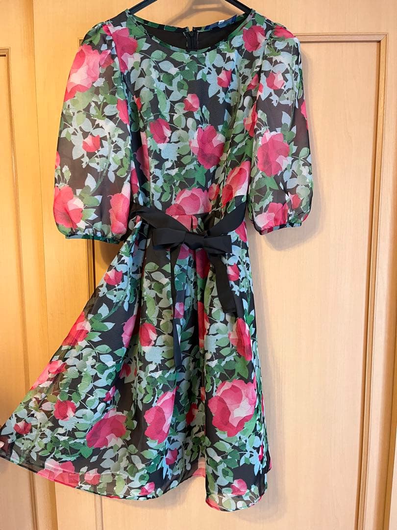M'S GRACY 花柄シフォンワンピース
