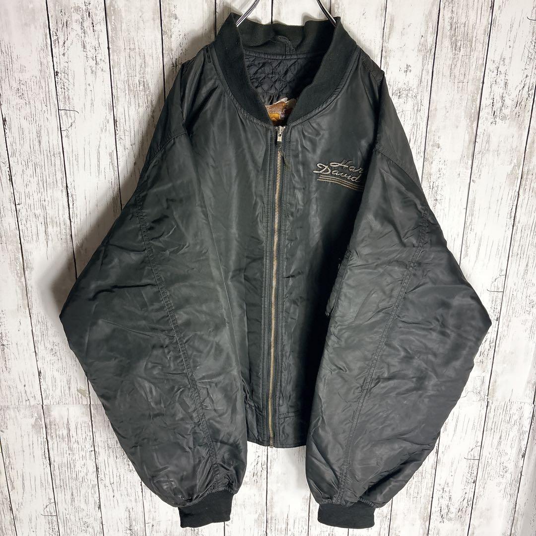 ハーレーダビッドソン MA-1 フライトジャケット XXXL 両面プリント