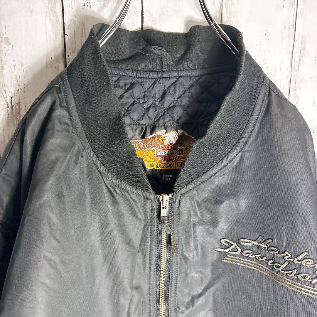 ハーレーダビッドソン MA-1 フライトジャケット XXXL 両面プリント