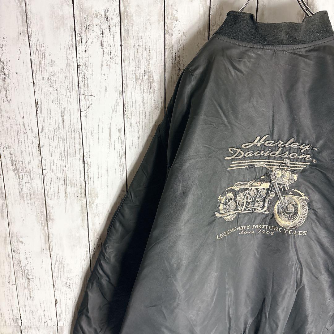 ハーレーダビッドソン MA-1 フライトジャケット XXXL 両面プリント