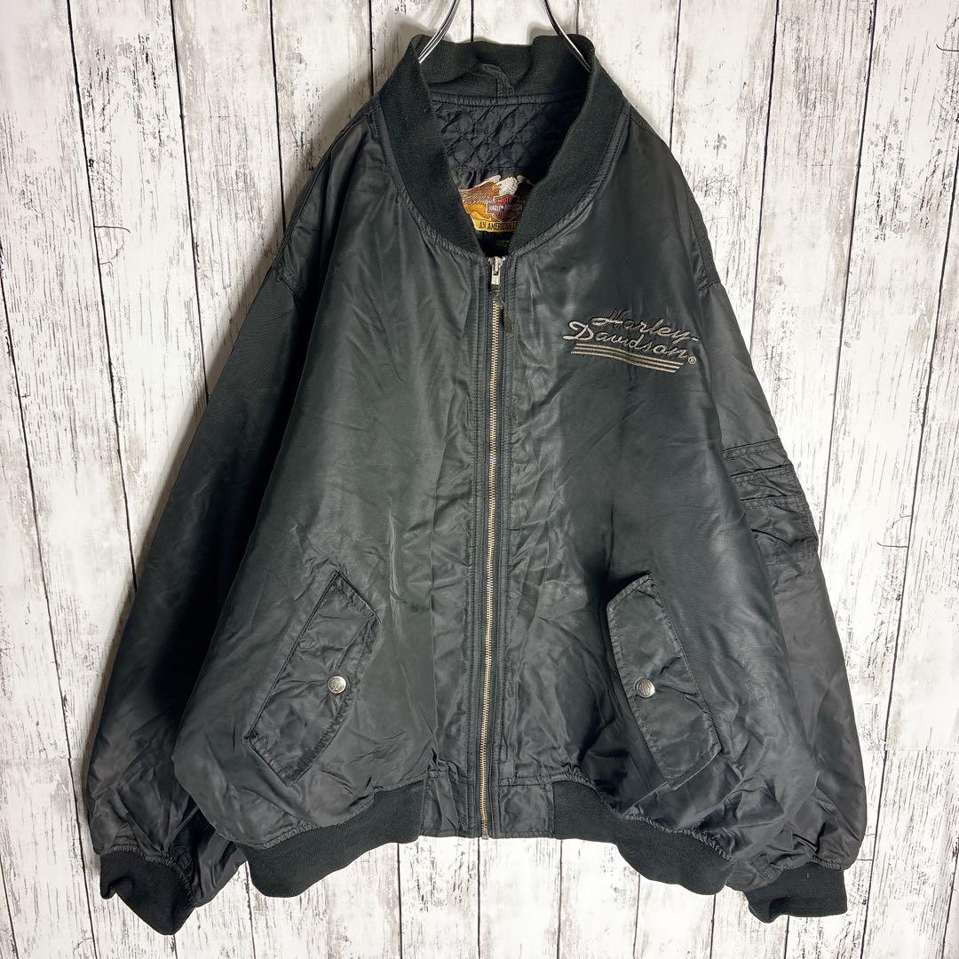 ハーレーダビッドソン MA-1 フライトジャケット XXXL 両面プリント