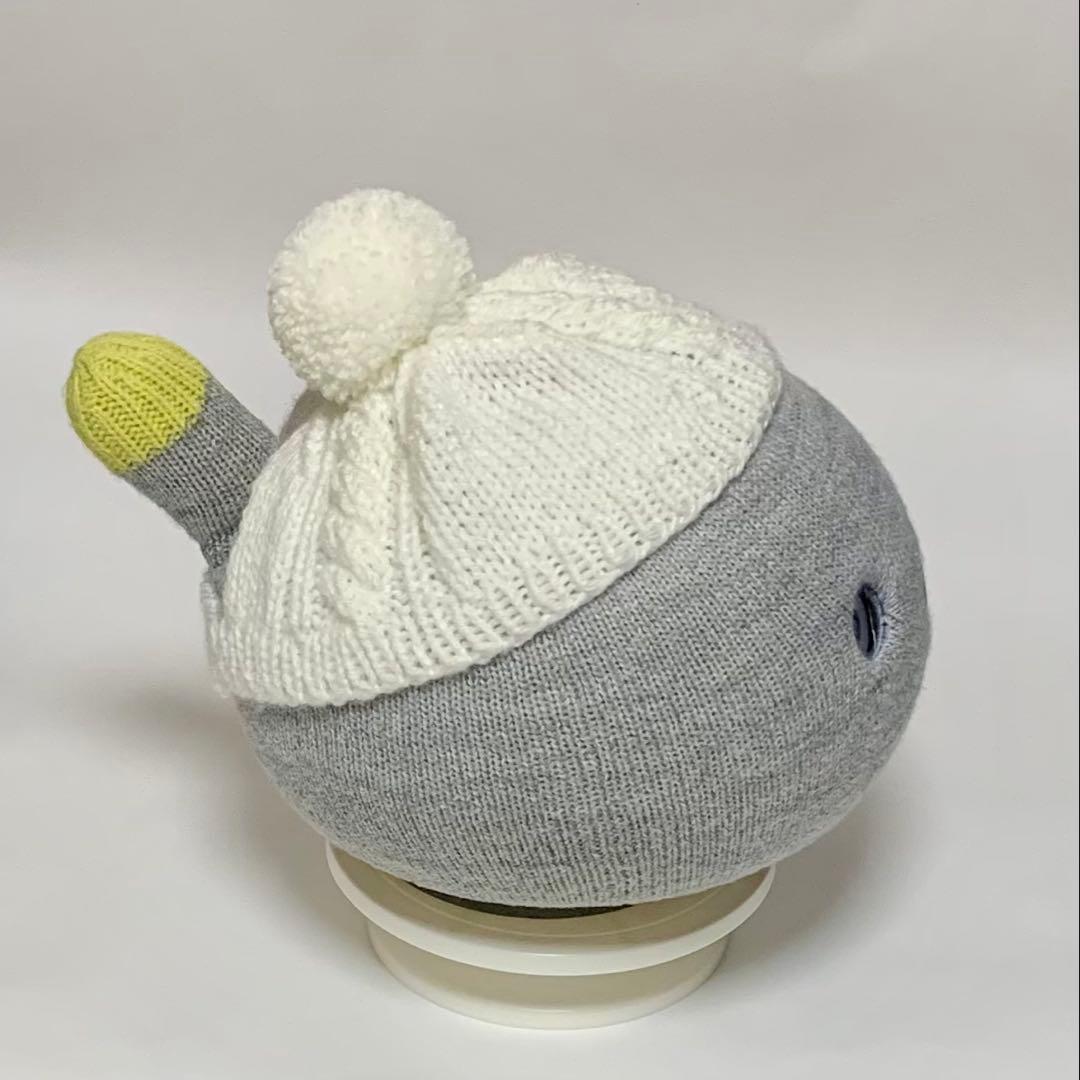ℛちゃん。♡ くまのボンネット（グレー、ピンク）棒編みのニット帽（白）✖️2