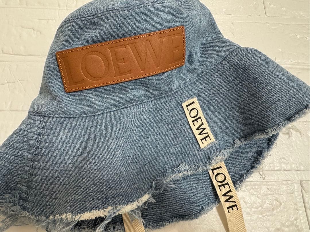 LOEWE デニム バケットハット フリンジ