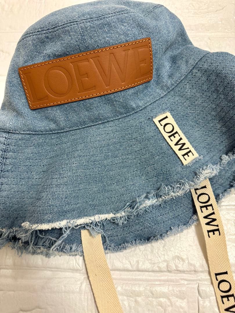 LOEWE デニム バケットハット フリンジ