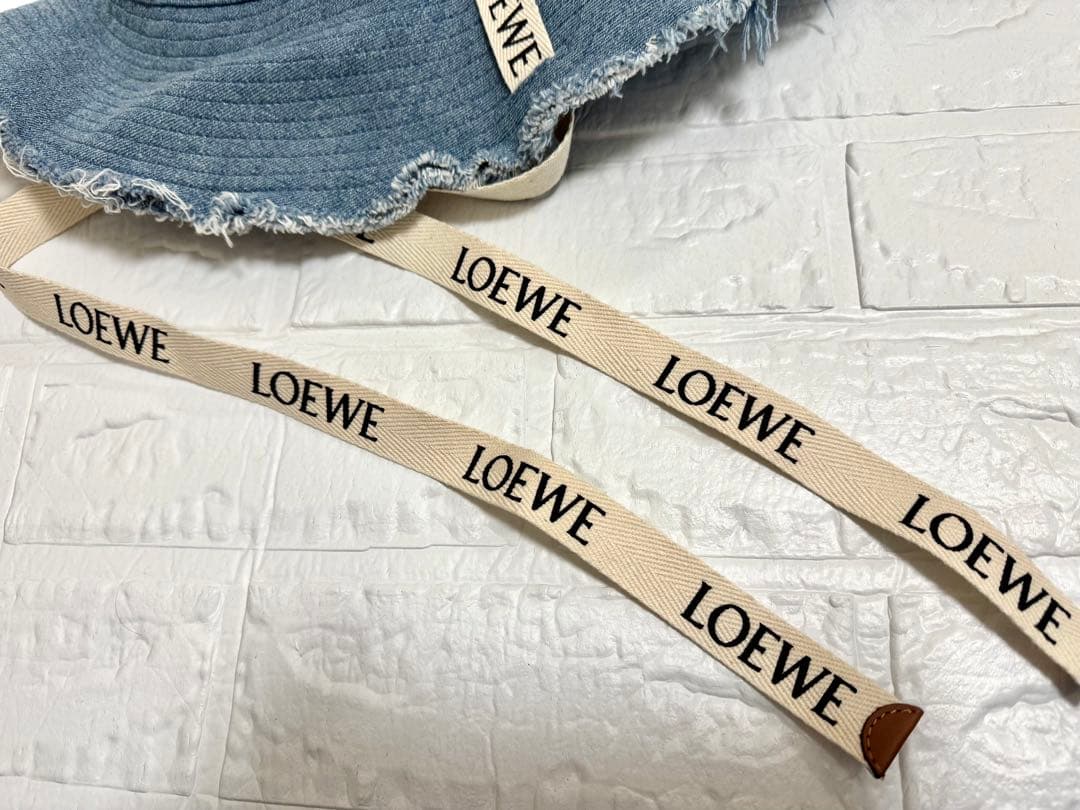 LOEWE デニム バケットハット フリンジ