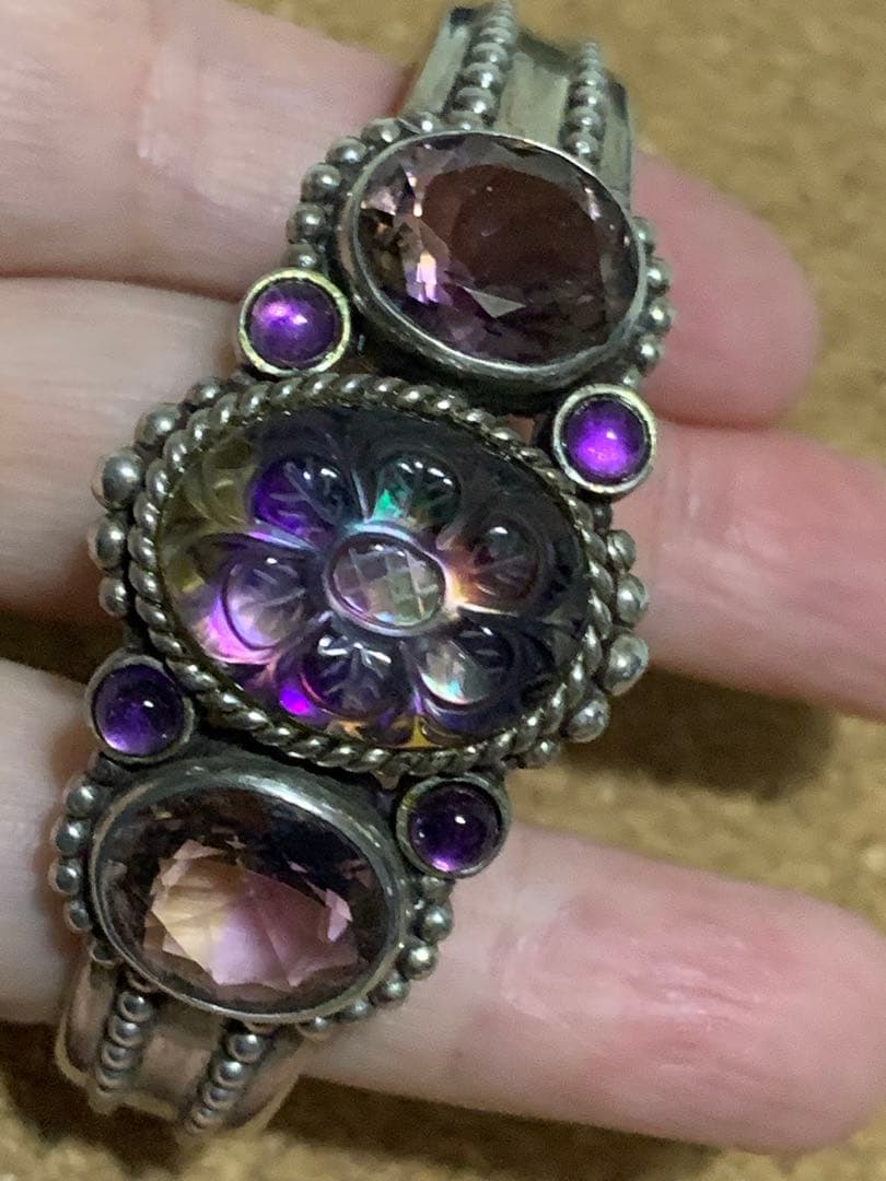 STEPHEN DWECK シルバーバングル（アバロンクォーツ・アメトリン）