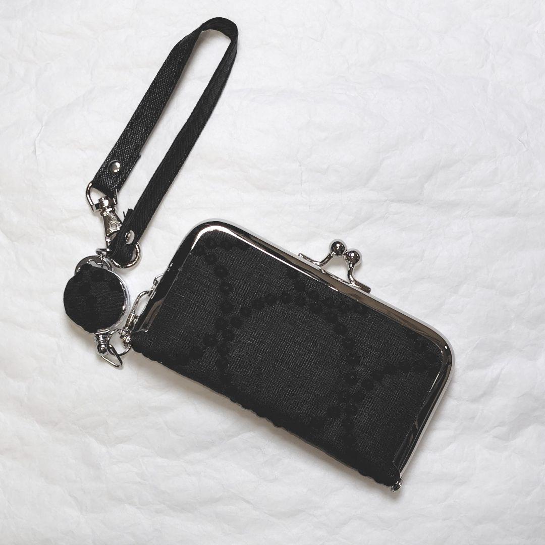 【専用】ミナペルホネン　ハンドメイド　がま口マルチケース　light blue