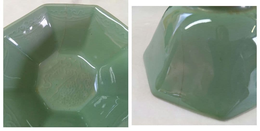 高台小鉢　蟹絵　5客　八角鉢　10客　骨董　和食器　懐石料理 会席 向付