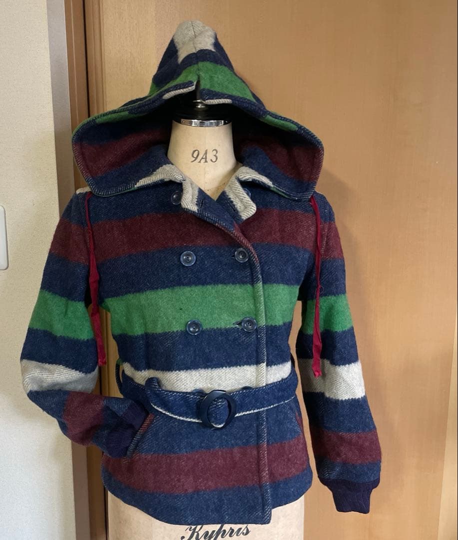 vintage マルチボーダー　コート