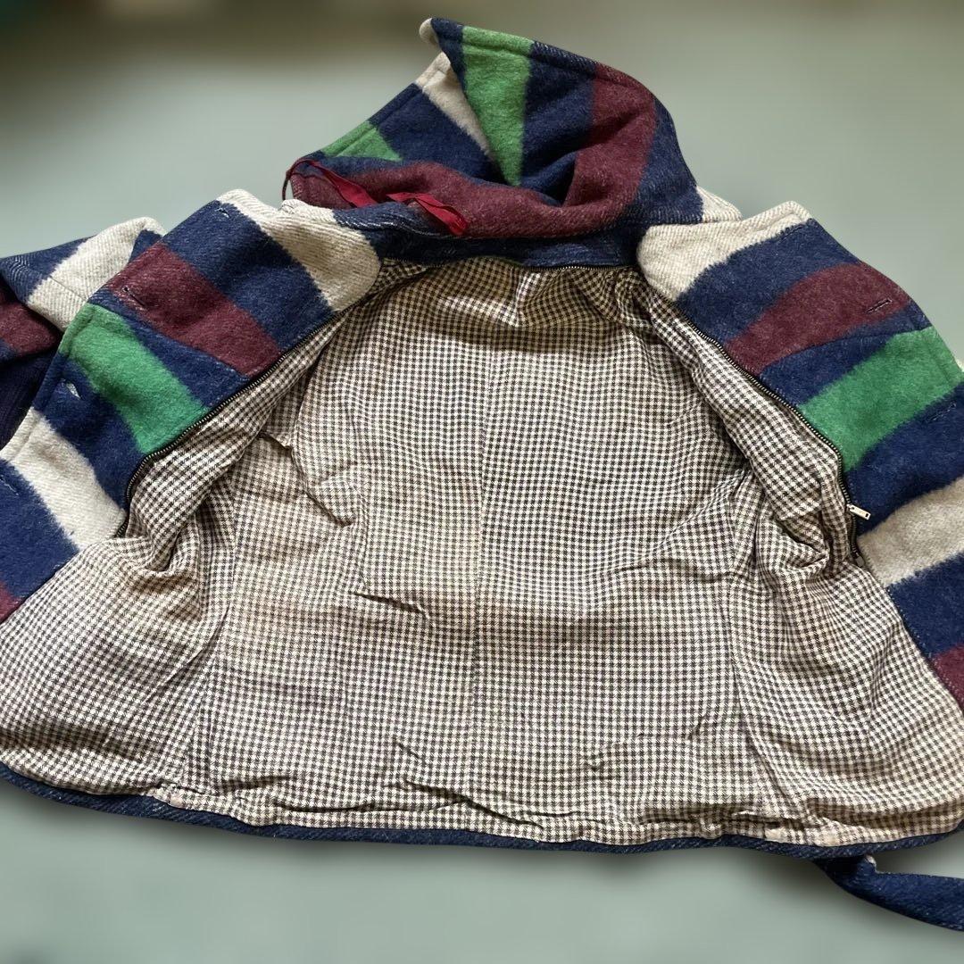 vintage マルチボーダー　コート
