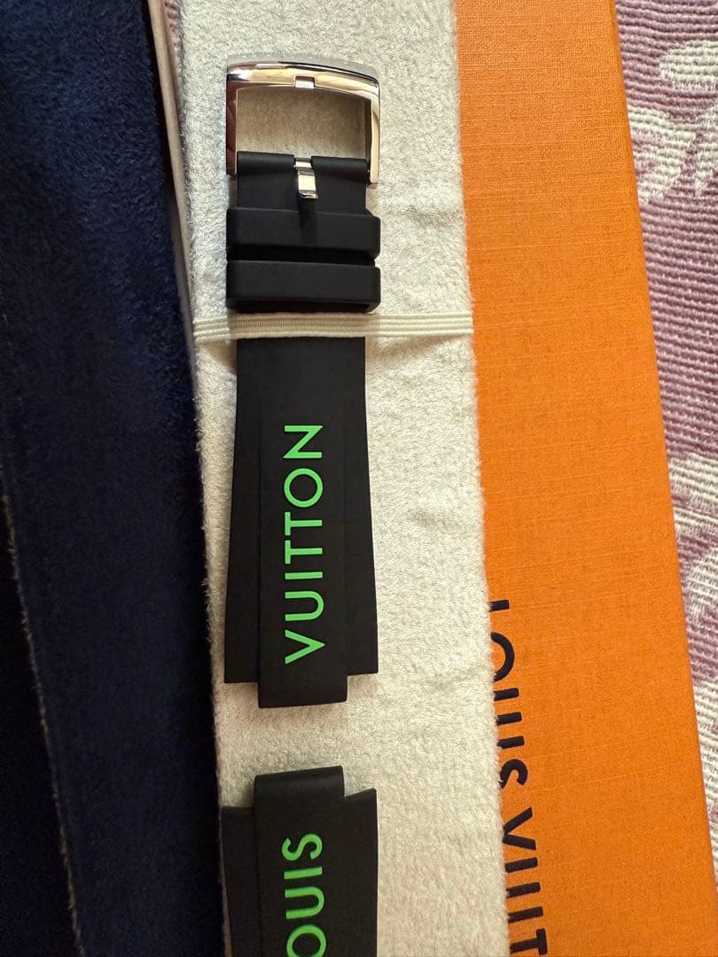 Louis Vuitton ラバーベルト ブラック/グリーン