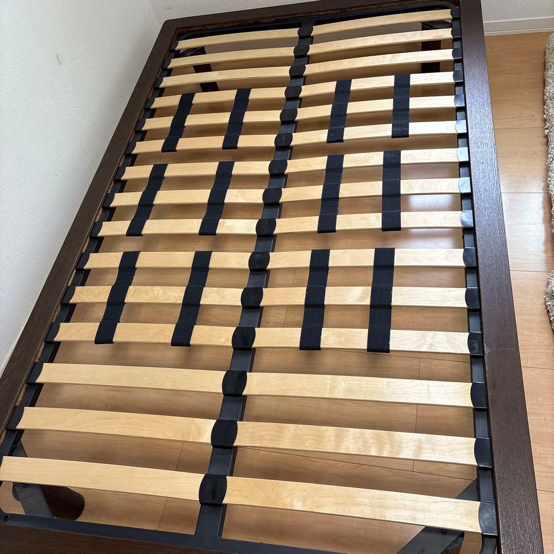 M様　【引き取り1万】 無印良品　木製ベットフレーム　セミダブル（脚付き）