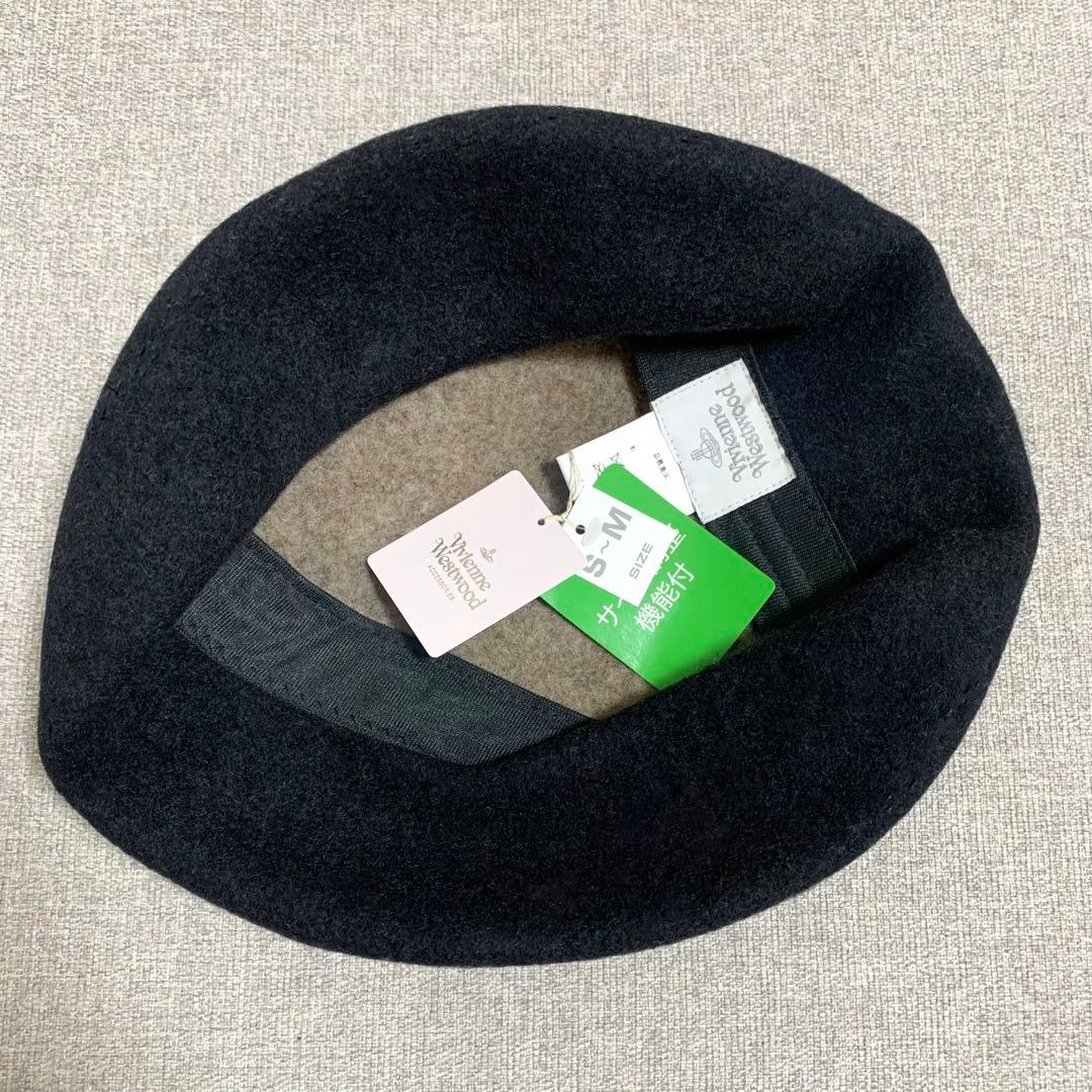 【Vivienne Westwood】 ベレー帽タグ付未使用　ブラウンブラック