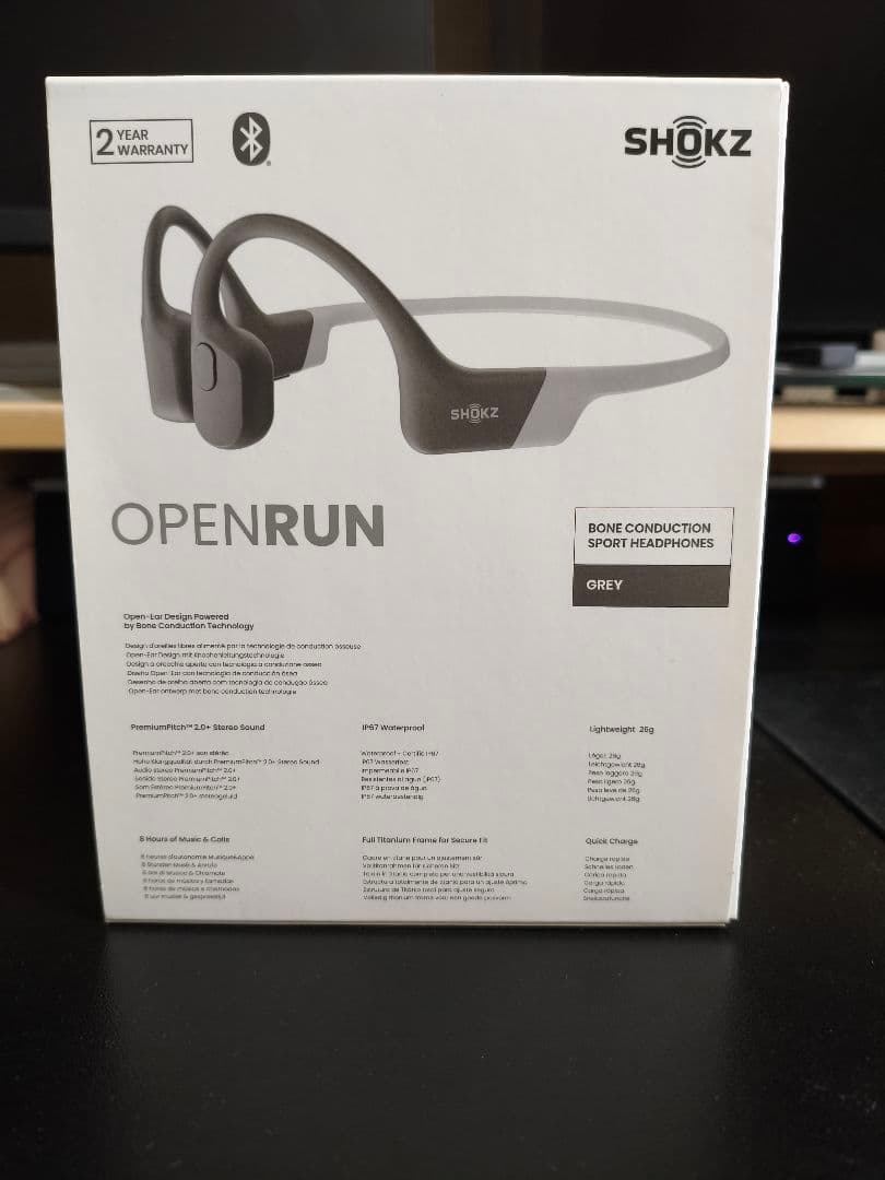 SHOKZ OPENRUN 骨伝導スポーツヘッドフォン グレー