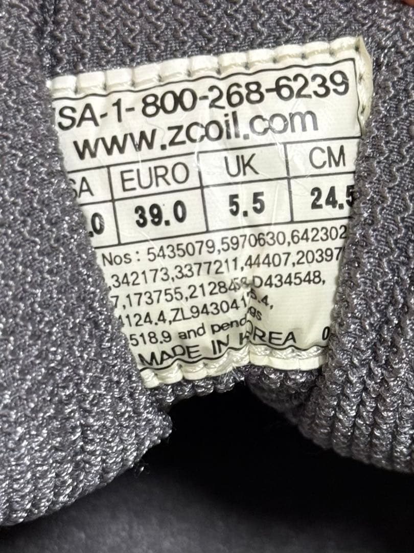 Z-COIL ジーコイル スニーカー 24.5 グレー 灰色