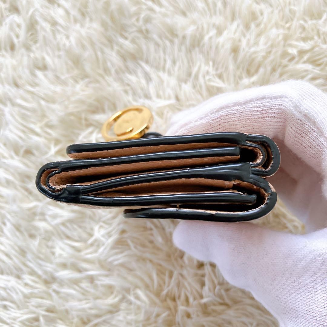 付属品完備✨クロエ 三つ折り財布 アルファベットレザー スモール トリフォールド