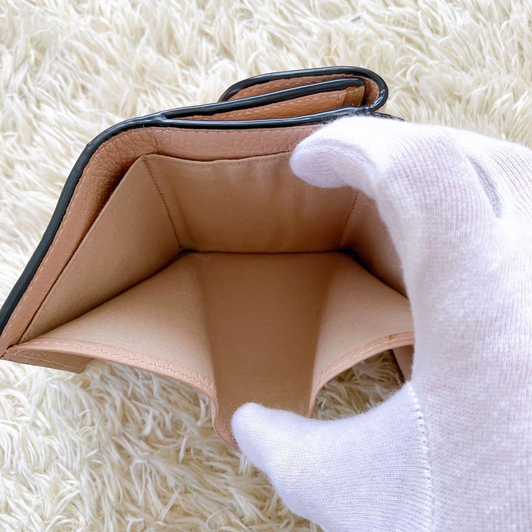 付属品完備✨クロエ 三つ折り財布 アルファベットレザー スモール トリフォールド