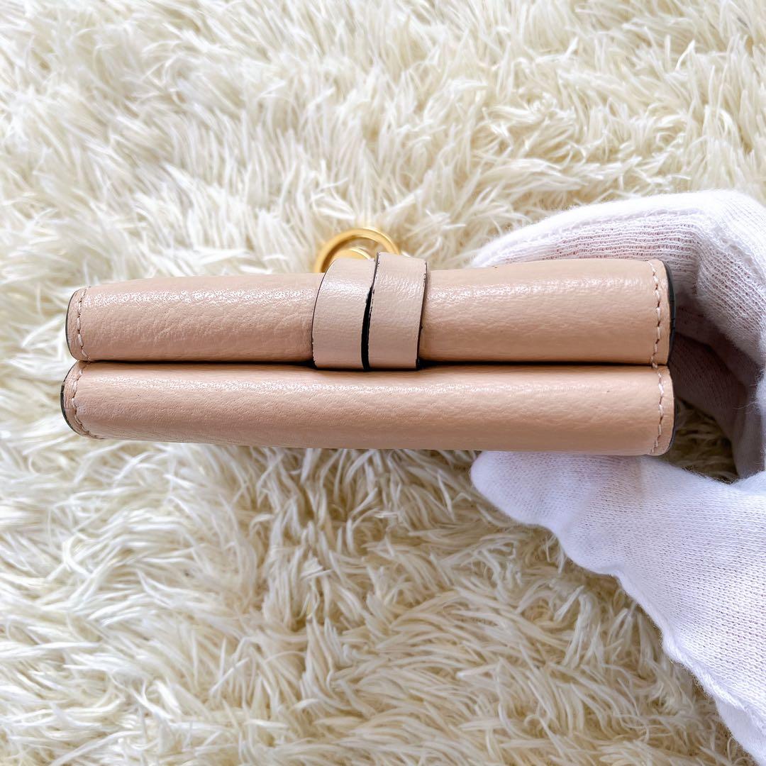 付属品完備✨クロエ 三つ折り財布 アルファベットレザー スモール トリフォールド