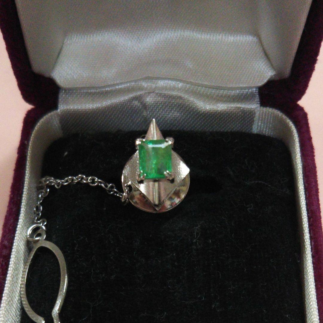 ☆思いきって再々値下げ！エメラルド ネクタイピン 三越購入