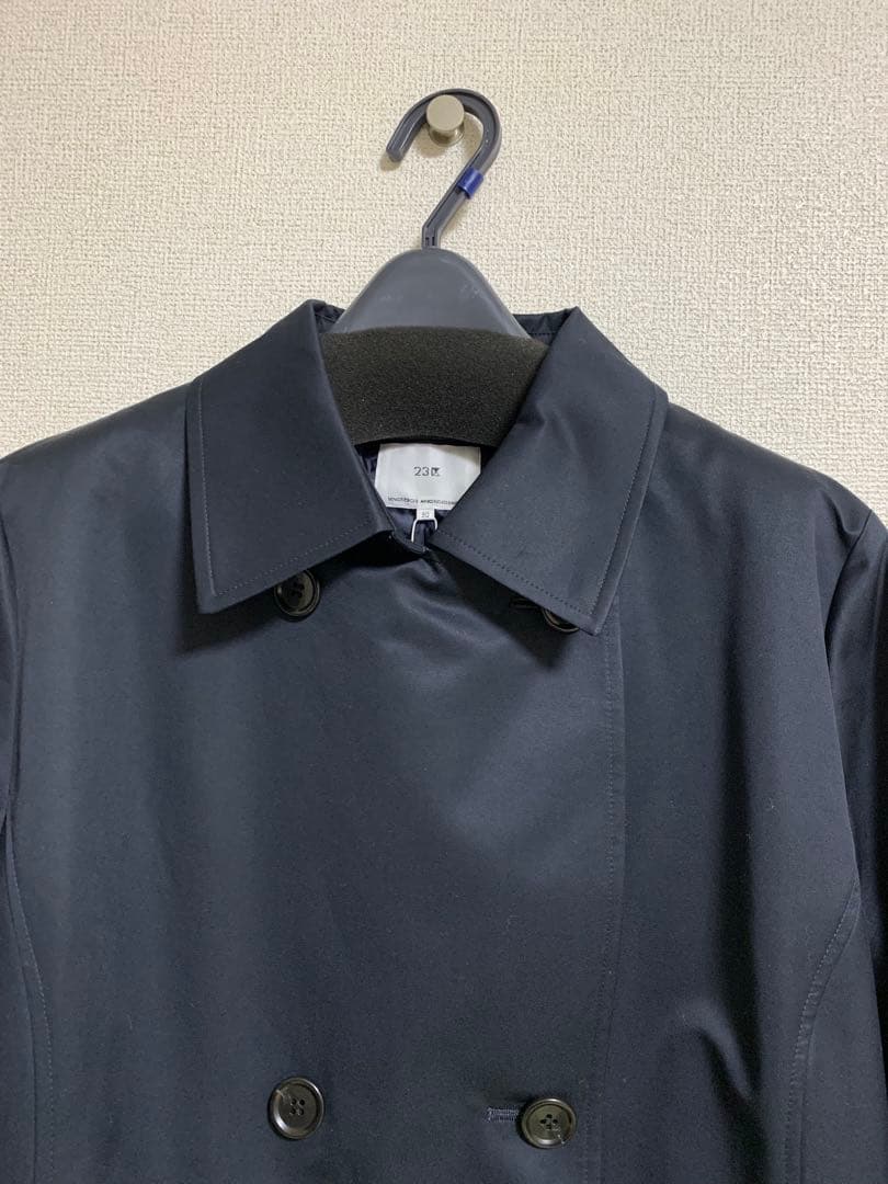 新品【23区】ネイビー ダブルブレスト トレンチコート